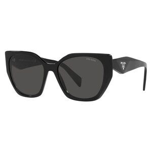 New PRADA Black Square SPR 19Z 1AB-5S0 Sunglasses Women